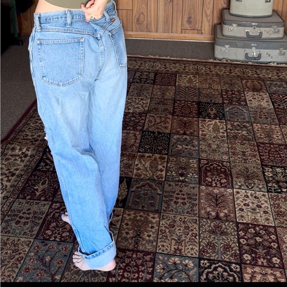 Rustler Jeans - Distressed Knee, Baggy Dad Jeans, Long Length 100% Cotton! - Picture 4 of 10